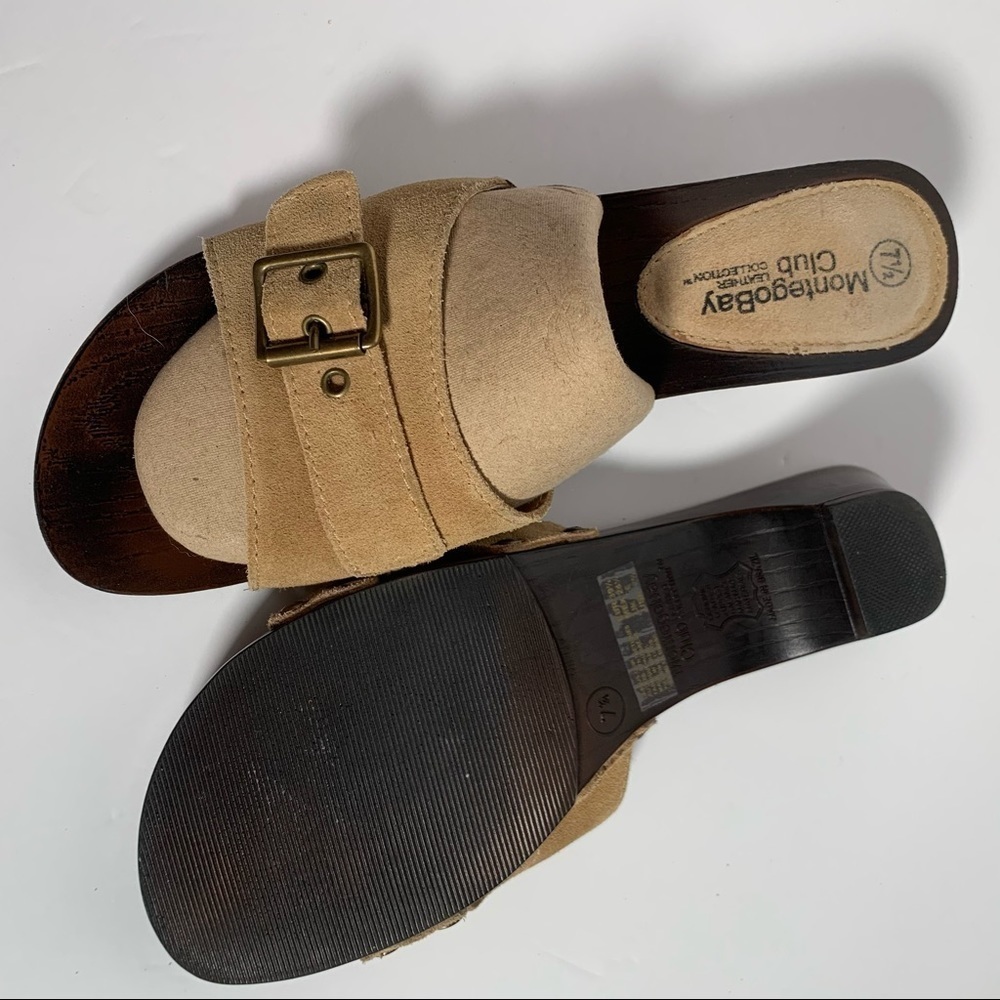 Montego Bay Club suede clog sandals - Picture 4 of 5